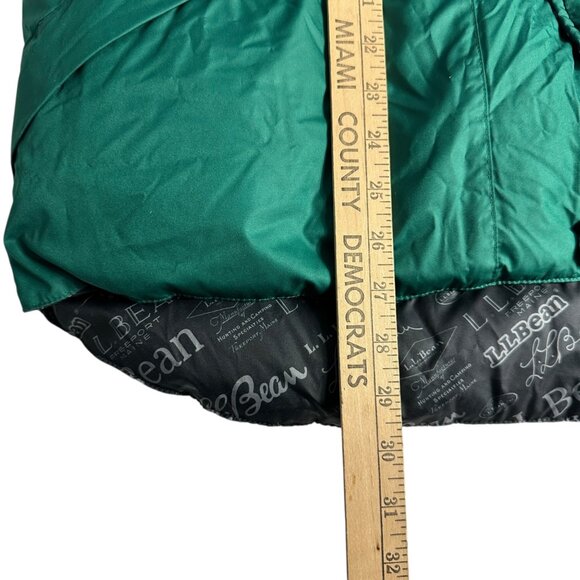 L.L. Bean Down Puffer Jacket Green Womens Size XL Snap Front Retro Classic Style - Picture 16 of 16